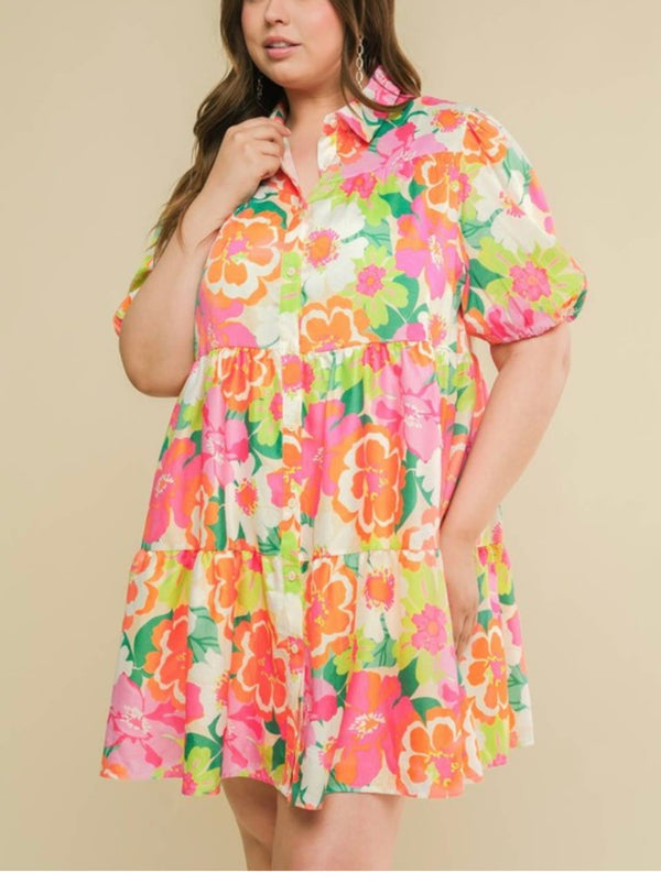 Iza Floral print dress